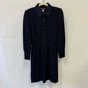 St. John Evening Collection by Marie Gray Black Sparkling Knee Length Dress Sz 4